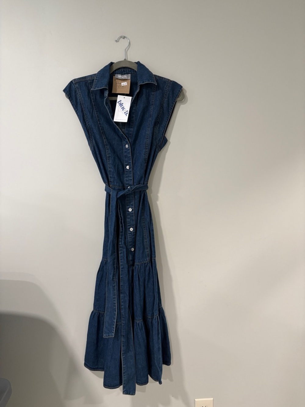 Blue B Tiered Denim Dress - Picture 3 of 9